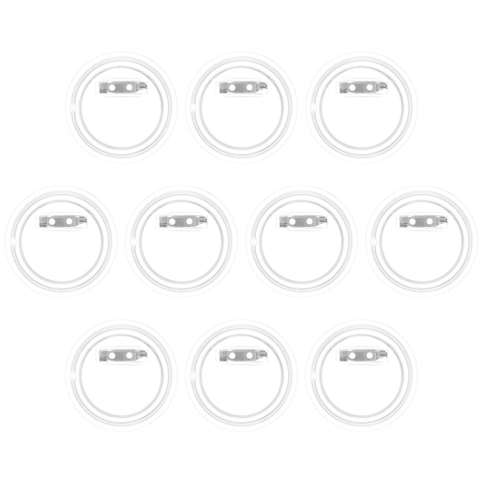 Button Badge Blank - 10Pcs Photo Badge Acrylic Metal Material