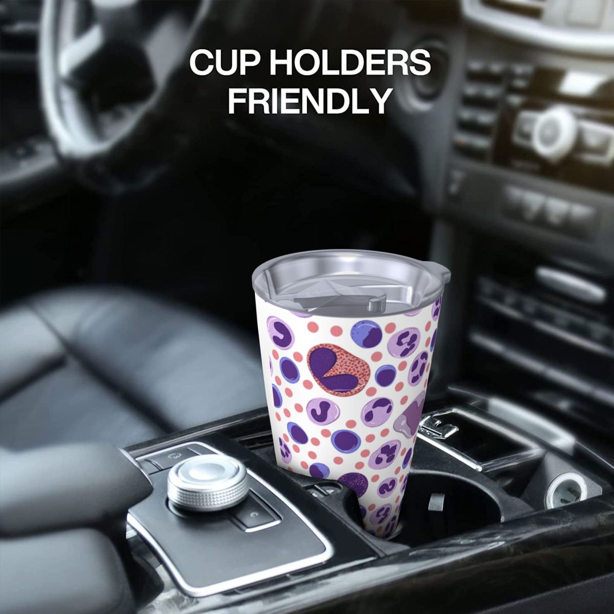 Large White Blood Cell Pattern - Tumbler 20Oz White avaliação e preço
