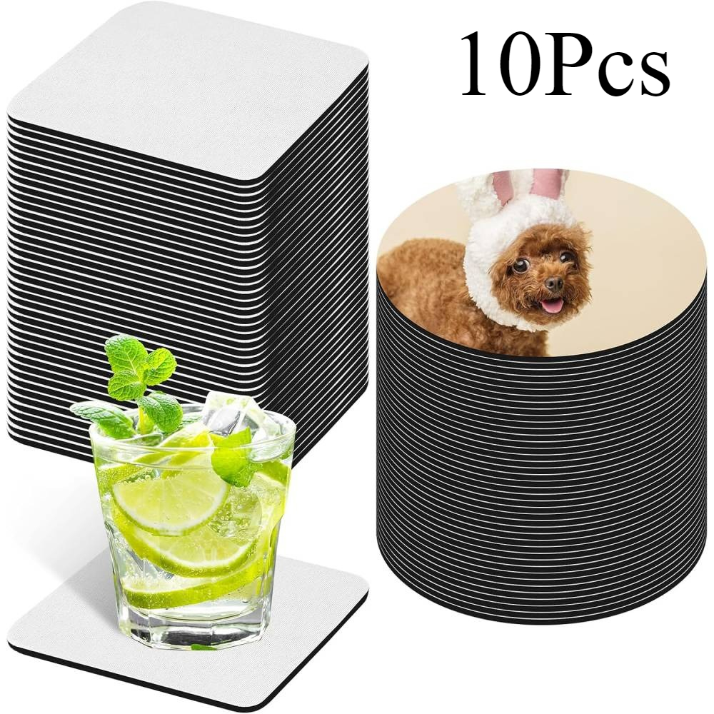 10 Pcs Sublimation Coasters Bl - Coaster Sublimation Blank avaliação e preço
