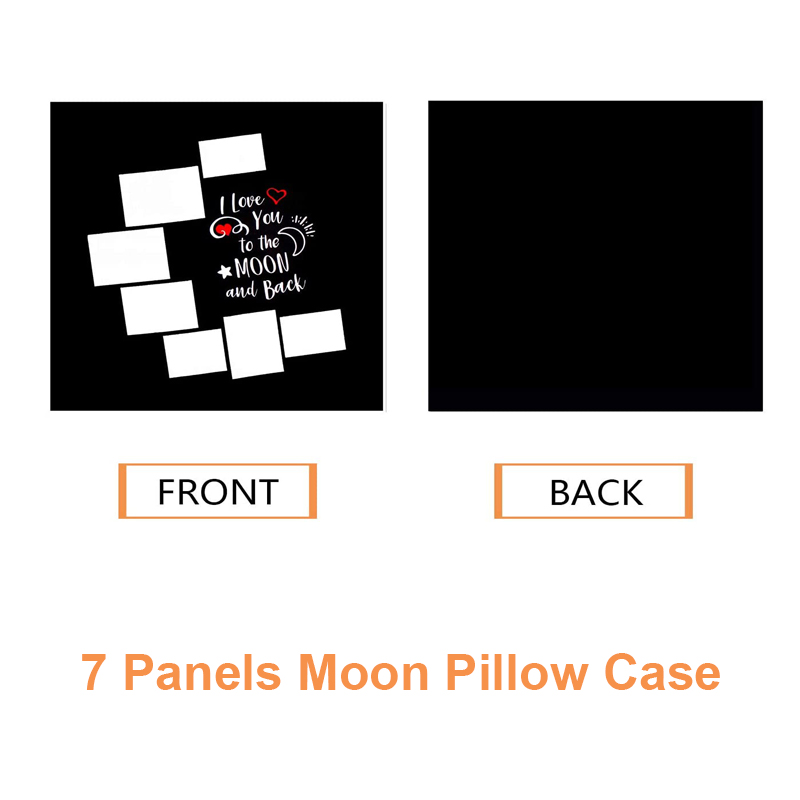 10pcs/Lot 7 Panels Blank Moon  - Pillow Cover Sublimation avaliação e preço