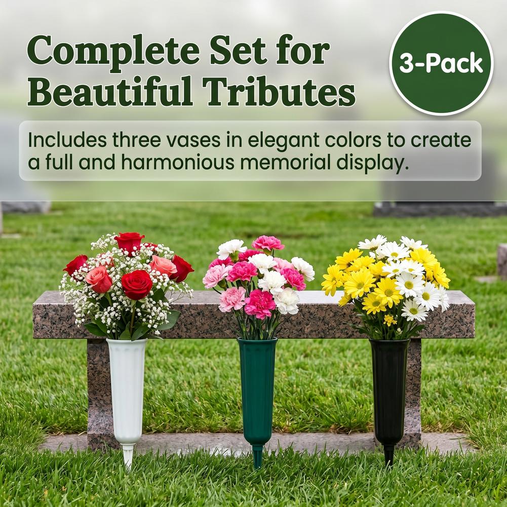 1/3pcs Cemetery Vase with Spik - Yard Sign Blank avaliação e preço