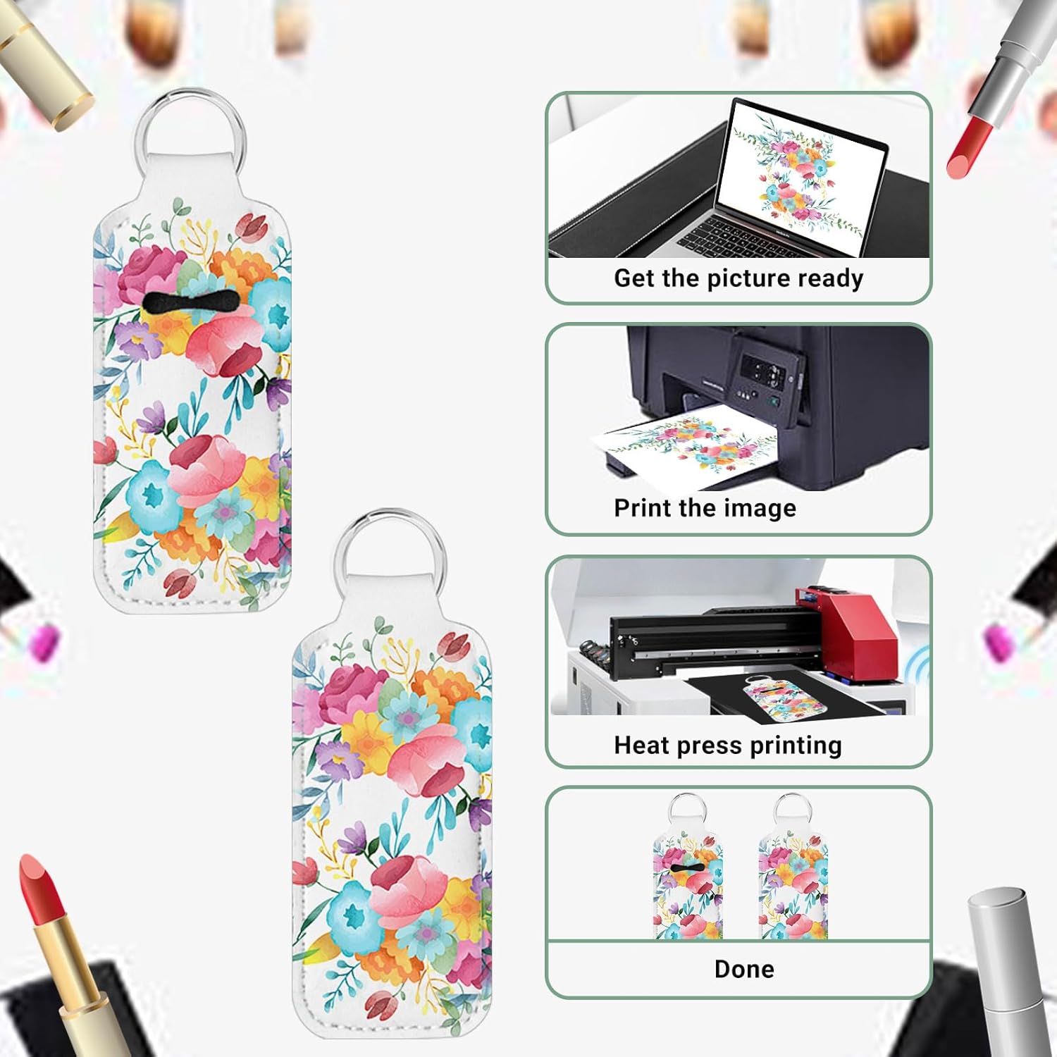 10 Pcs Sublimation Lipstick Ho - Puzzle Blank White avaliação e preço