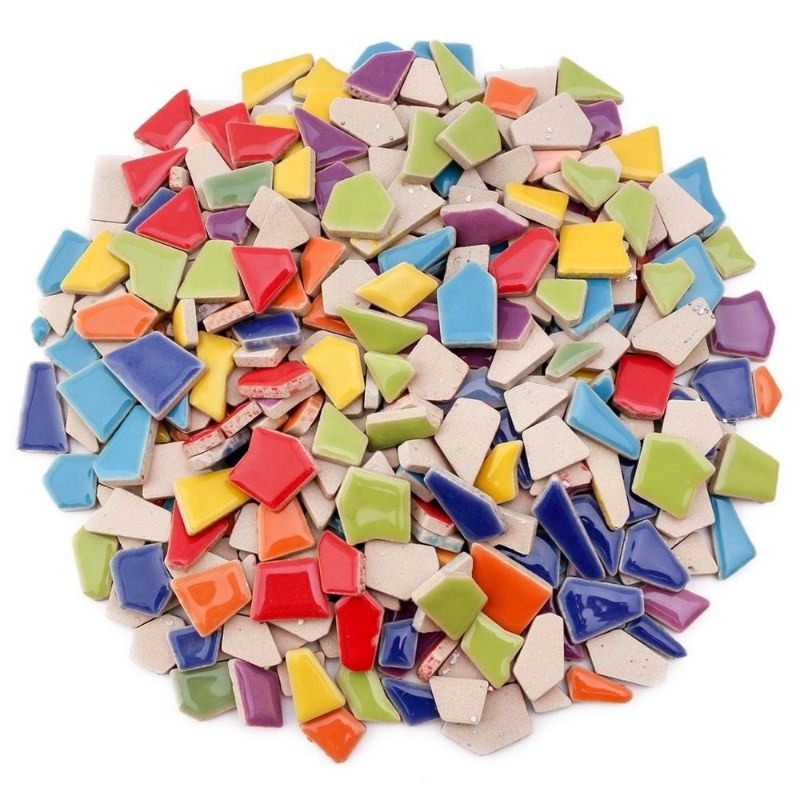 100g Randomly Mixed Colors DIY - Ceramic Tile Blank avaliação e preço