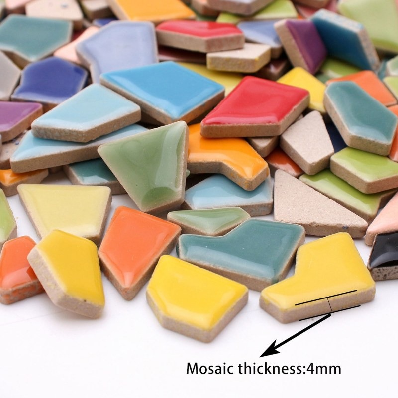 100g Randomly Mixed Colors DIY - Ceramic Tile Blank avaliação e preço