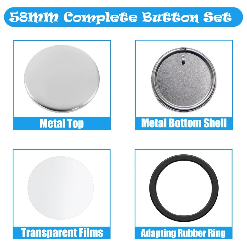 100 Sets 58 Mm/ 44 Mm Button M - Button Badge Blank avaliação e preço