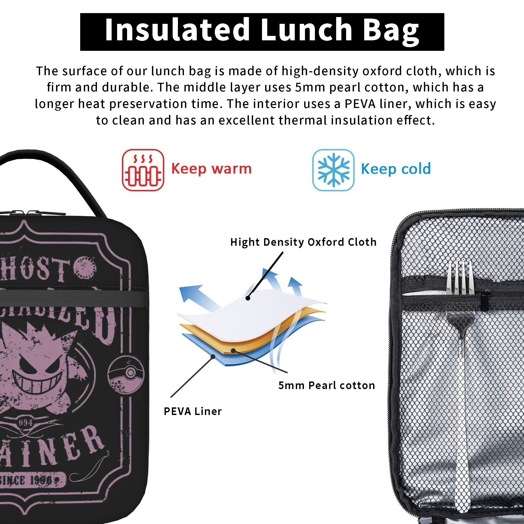Gengar The Spooky Pokemon Insu - Tote Bag Sublimation avaliação e preço