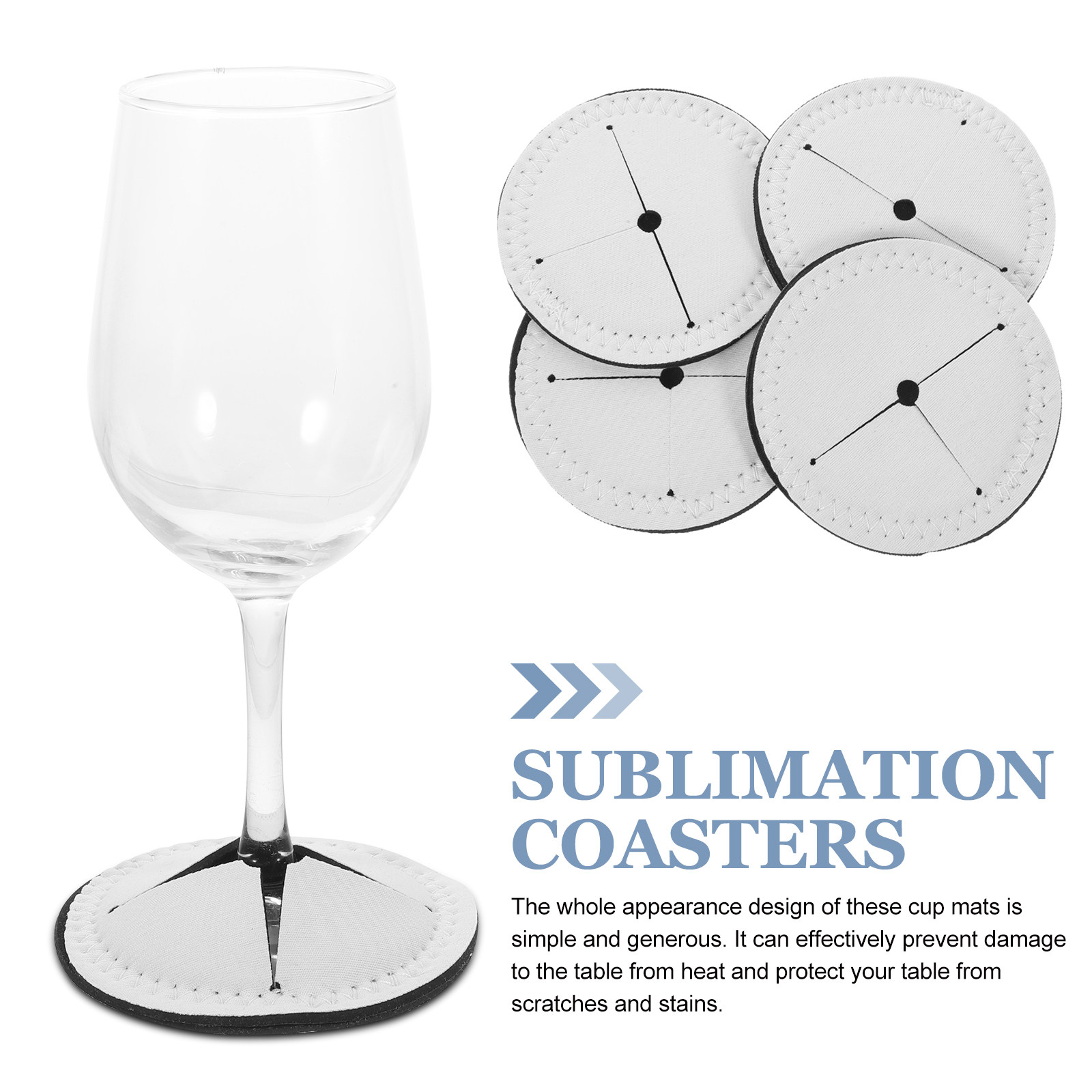 4Pcs Stem Glass Coasters Heat  - Coaster Sublimation Blank avaliação e preço
