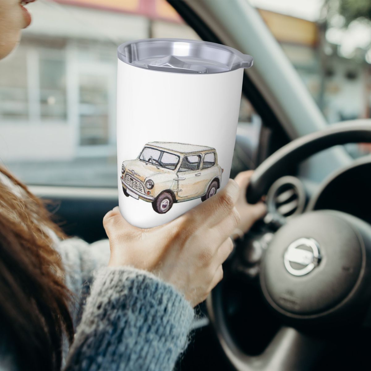 Classic White Mini Cooper In W - Tumbler 20Oz White avaliação e preço