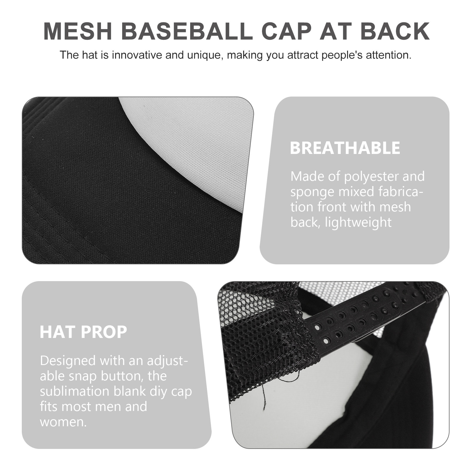 10Pcs Blank Baseball Caps Mesh - Hat Sublimation Blank avaliação e preço