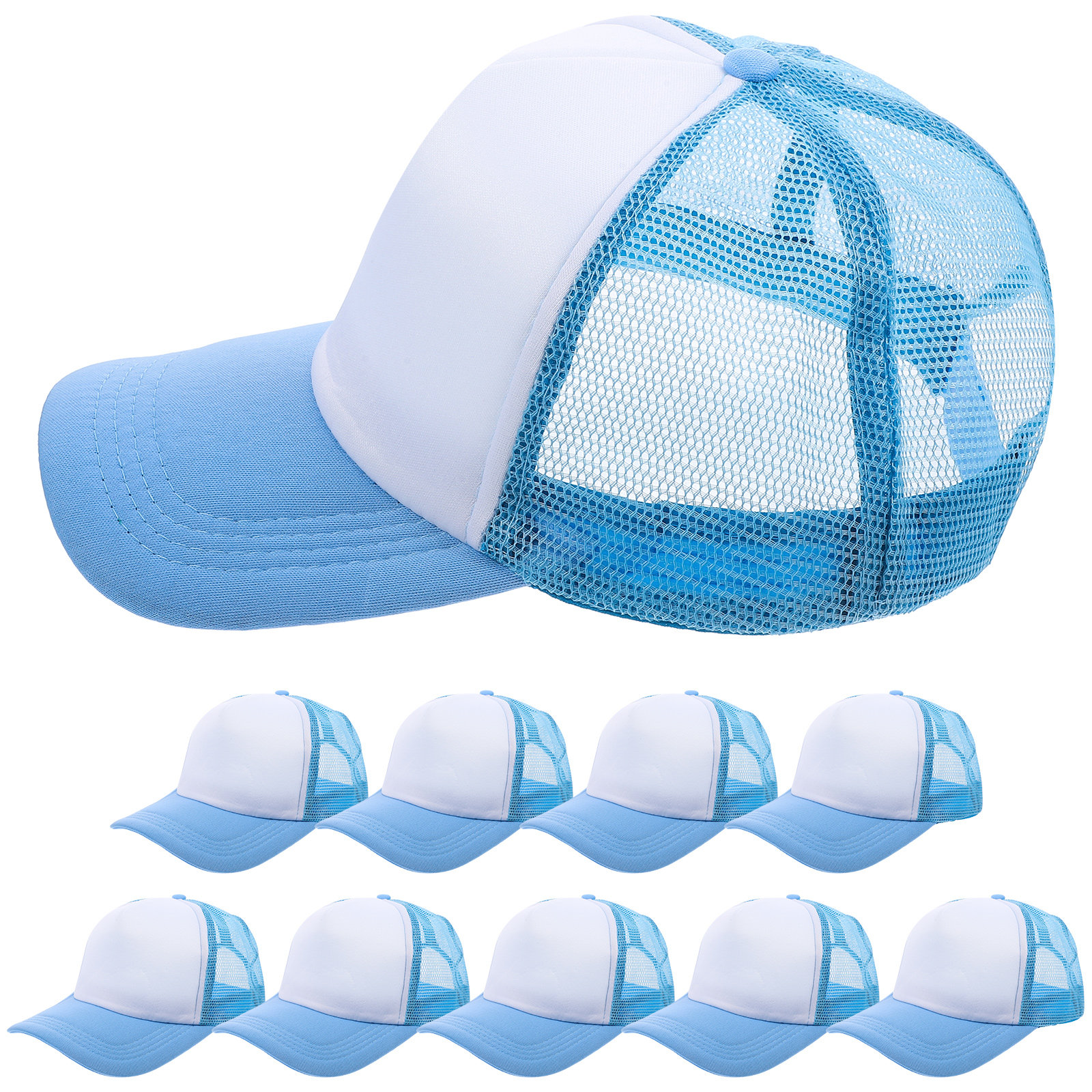 10Pcs Blank Baseball Hats Mesh - Hat Sublimation Blank avaliação e preço