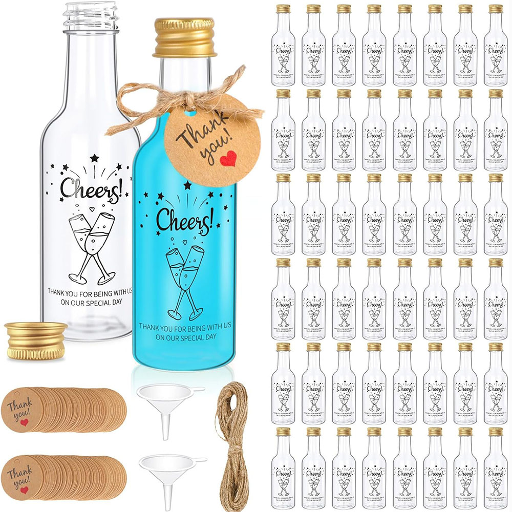50Pack Mini Liquor Bottles,1.7 - Water Bottle Blank avaliação e preço