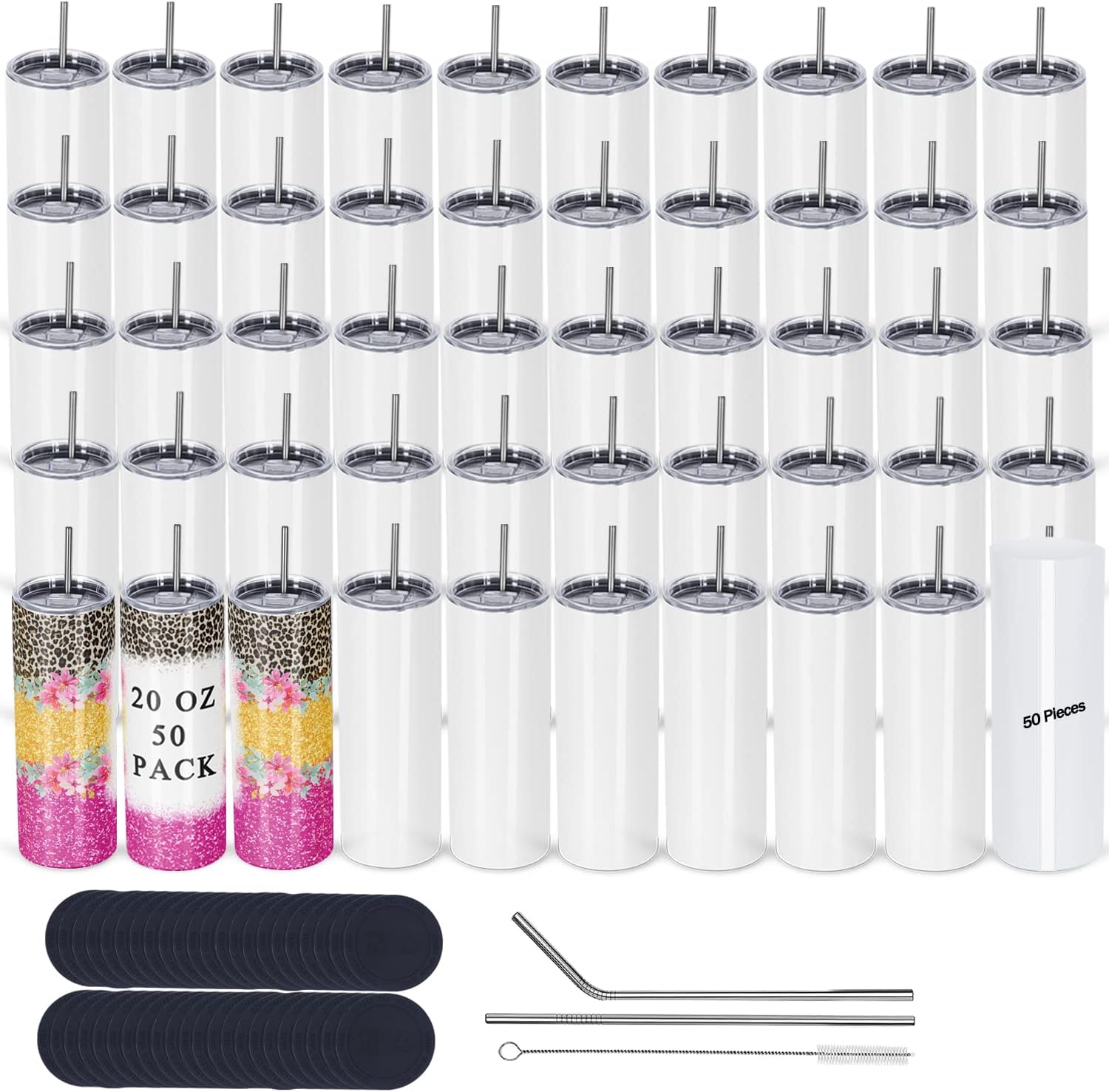 50 Pack Sublimation Tumblers B - Tumbler 20Oz White avaliação e preço
