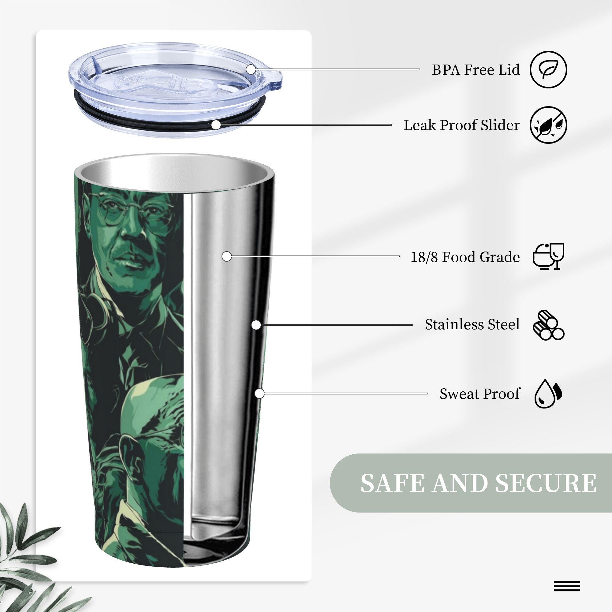 Breaking Bad Walter White Insu - Tumbler 20Oz White avaliação e preço