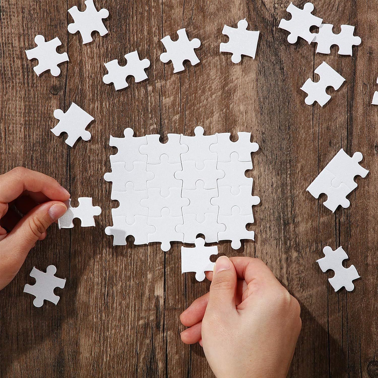 10sheets/lot Printable Jigsaw  - Puzzle Blank White avaliação e preço