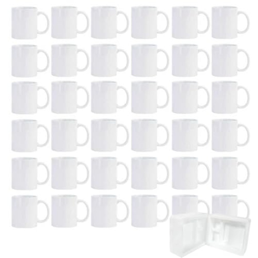 36pcs Sublimation Mugs 11oz Wh - Sublimation Mug White avaliação e preço