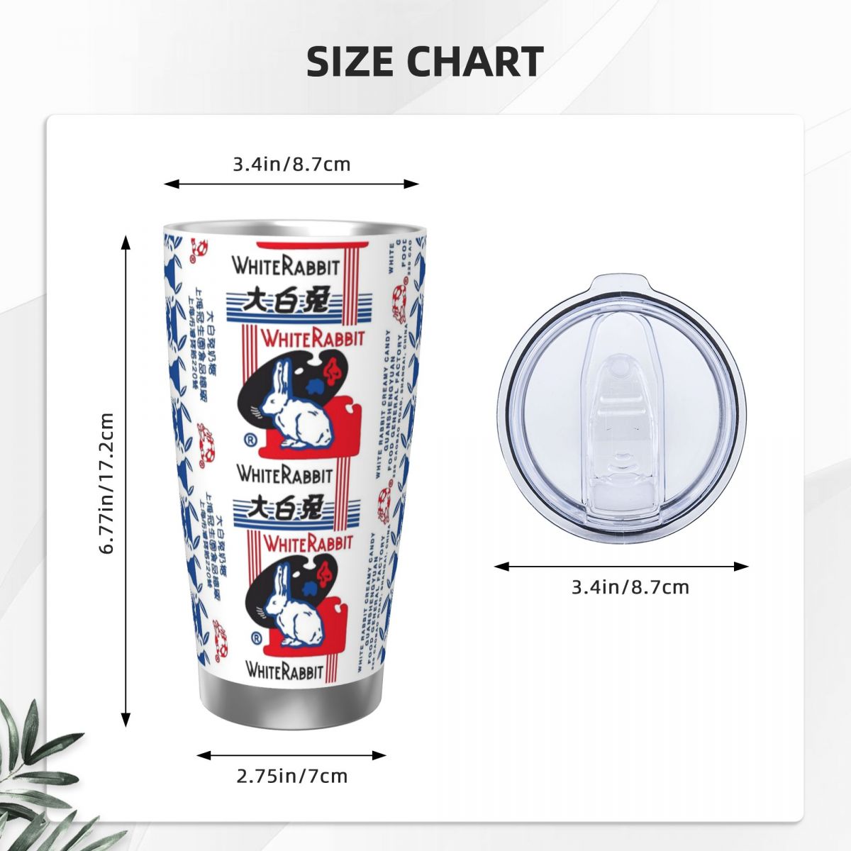 White Rabbit Candy Stainless S - Tumbler 20Oz White avaliação e preço