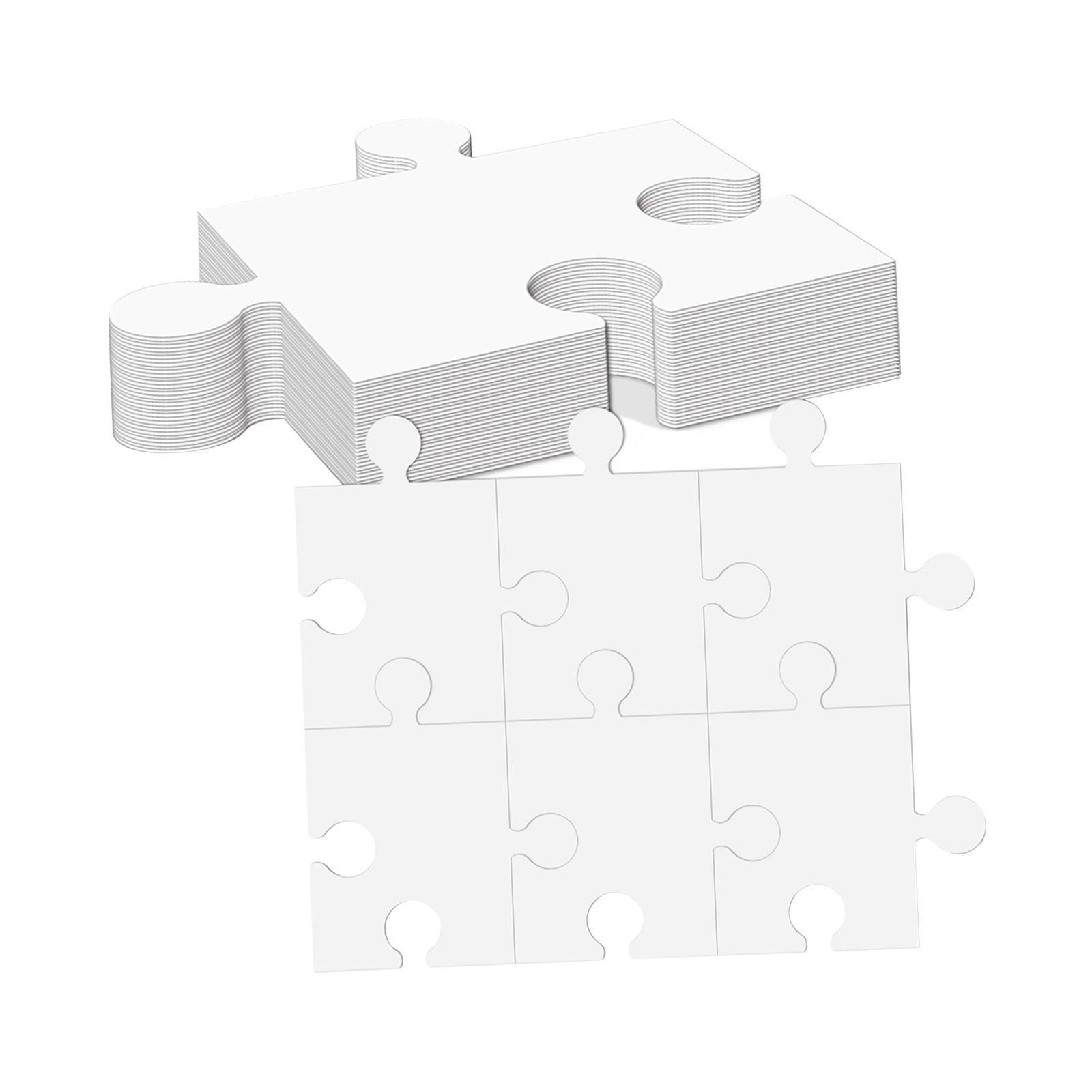 White Cardboard Blank Jigsaw P - Puzzle Blank White avaliação e preço