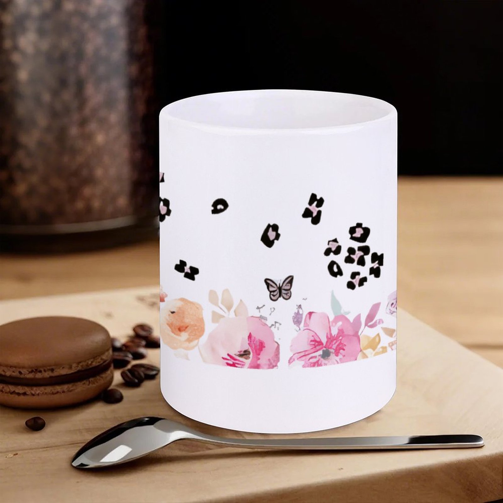 A Watercolor Painting Of Flowe - Sublimation Mug White avaliação e preço