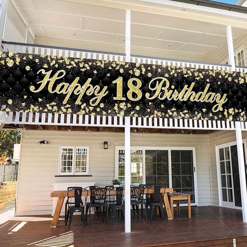 Happy 18th Birthday Banner Dec - Yard Sign Blank avaliação e preço