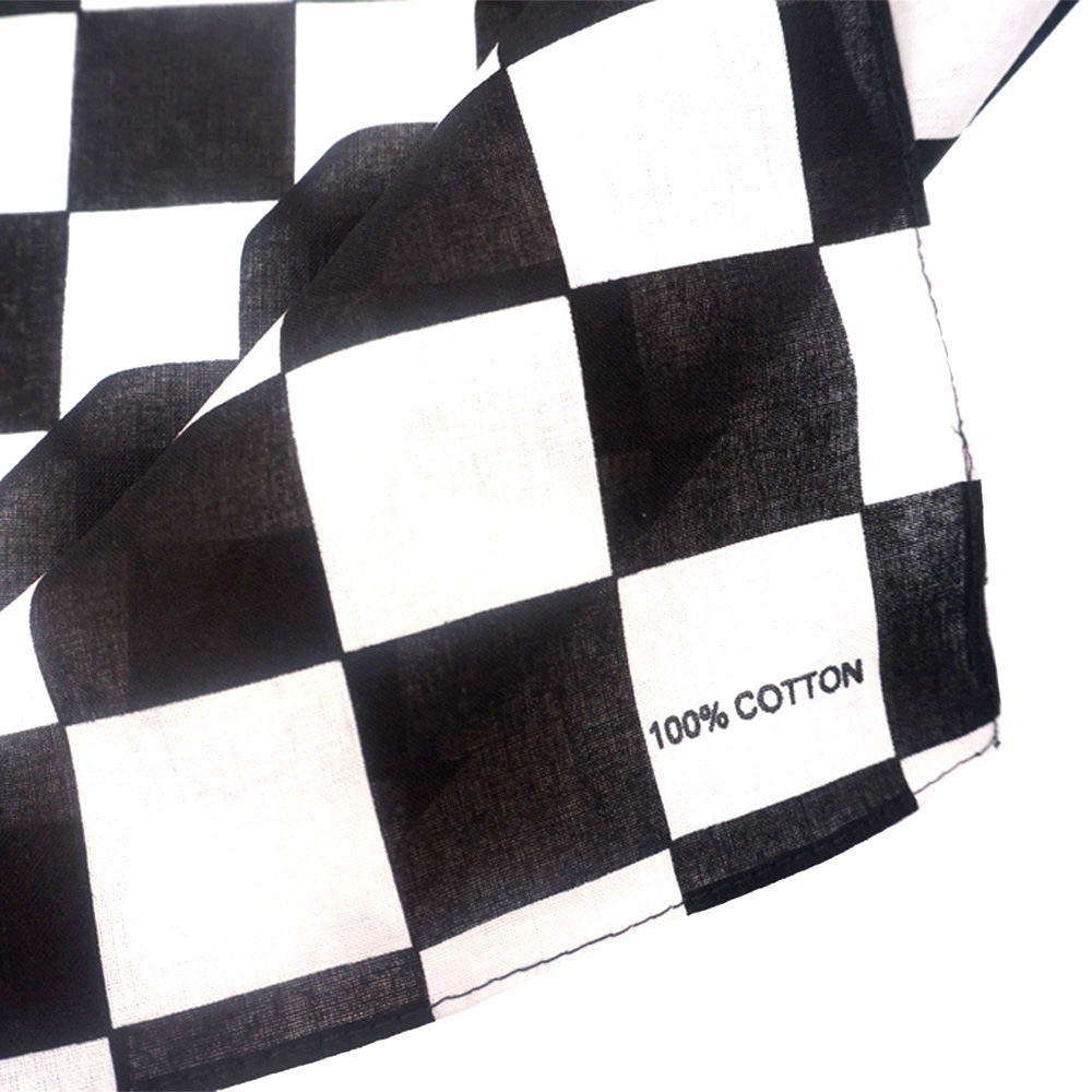 Bandana Checkered Flag Auto Ra - Bandana Blank White avaliação e preço