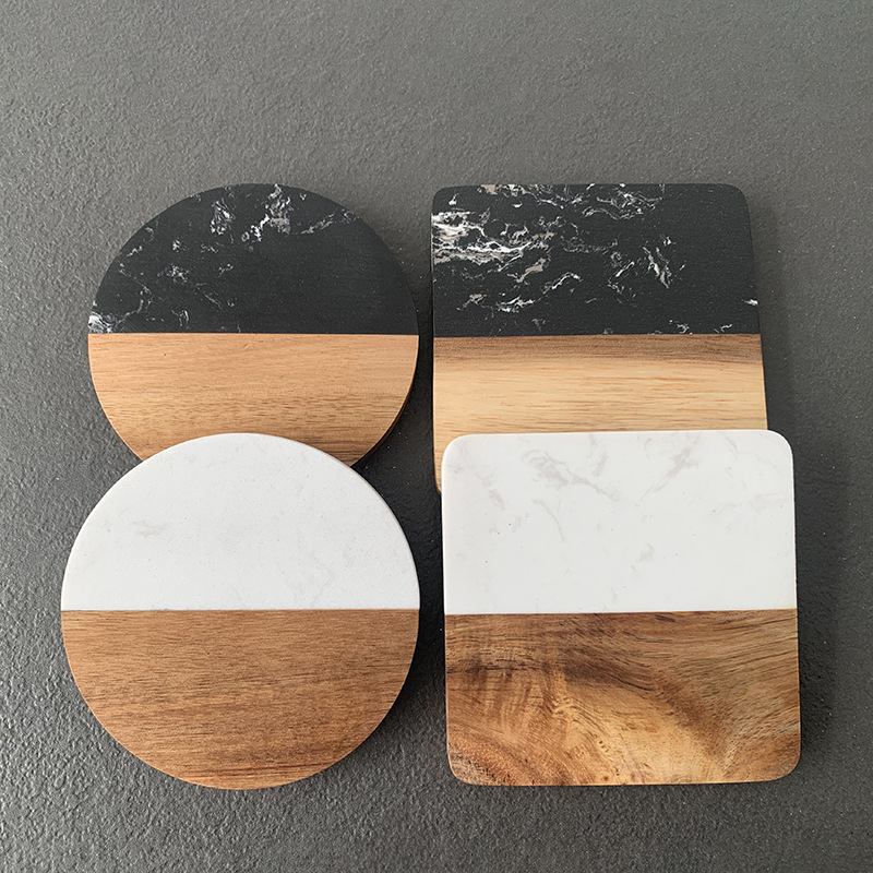 Marble Coaster Wood Stitching  - Coaster Sublimation Blank avaliação e preço