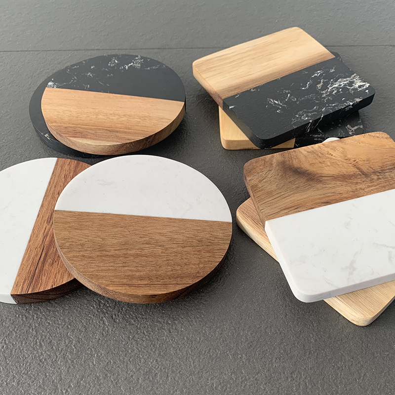 Marble Coaster Wood Stitching  - Coaster Sublimation Blank avaliação e preço