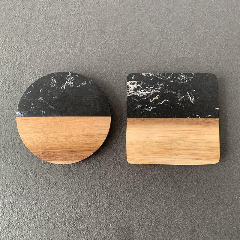 Marble Coaster Wood Stitching  - Coaster Sublimation Blank avaliação e preço