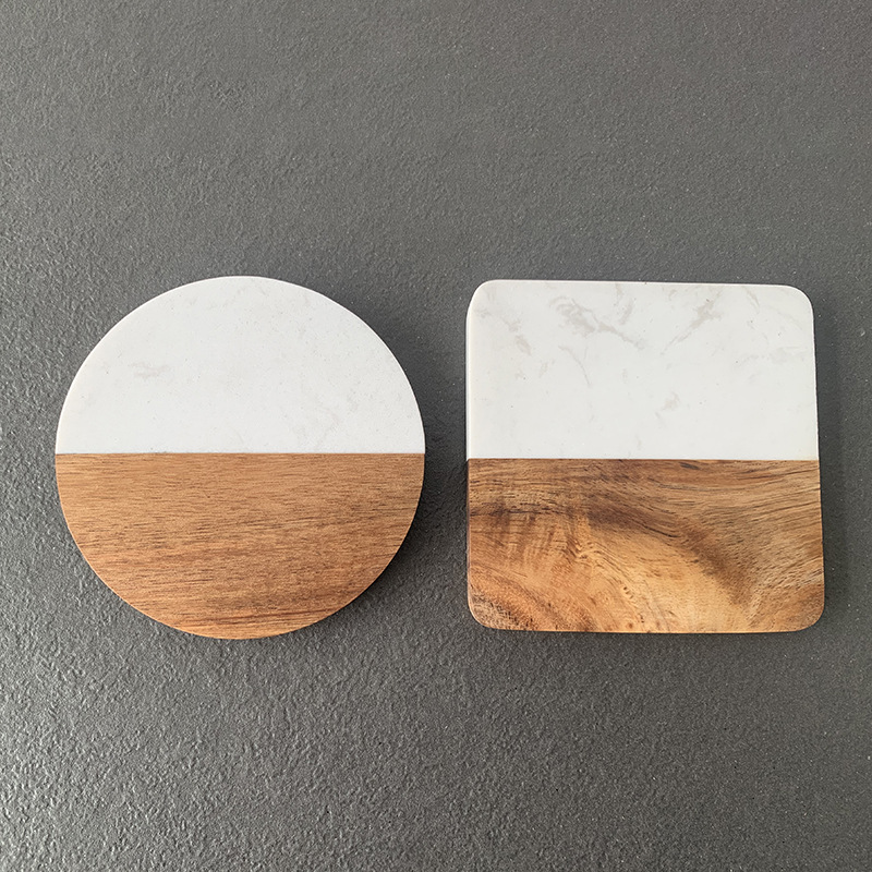 Marble Coaster Wood Stitching  - Coaster Sublimation Blank avaliação e preço