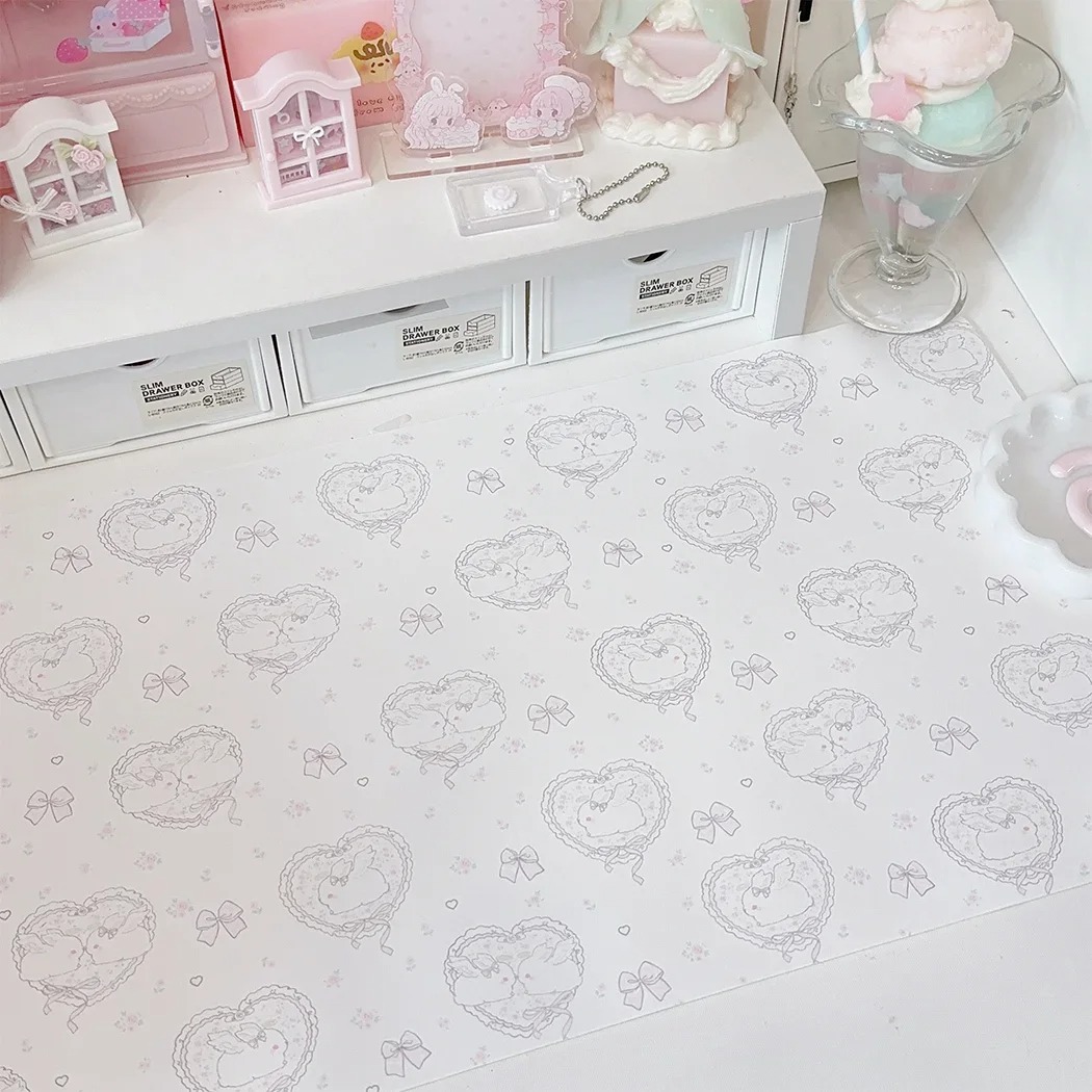Kawaii Pink Rabbit Leather Des - Mouse Pad Blank Sublimation avaliação e preço