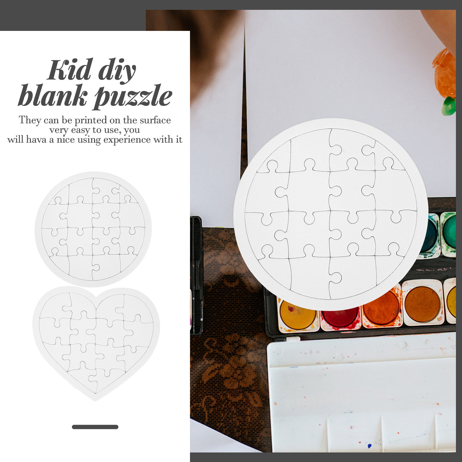 10Pcs Blank Kid DIY Puzzles Wh - Puzzle Blank White avaliação e preço