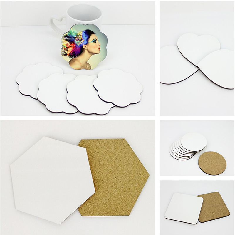 100Pcs/Lot DIY Sublimation Bla - Coaster Sublimation Blank avaliação e preço