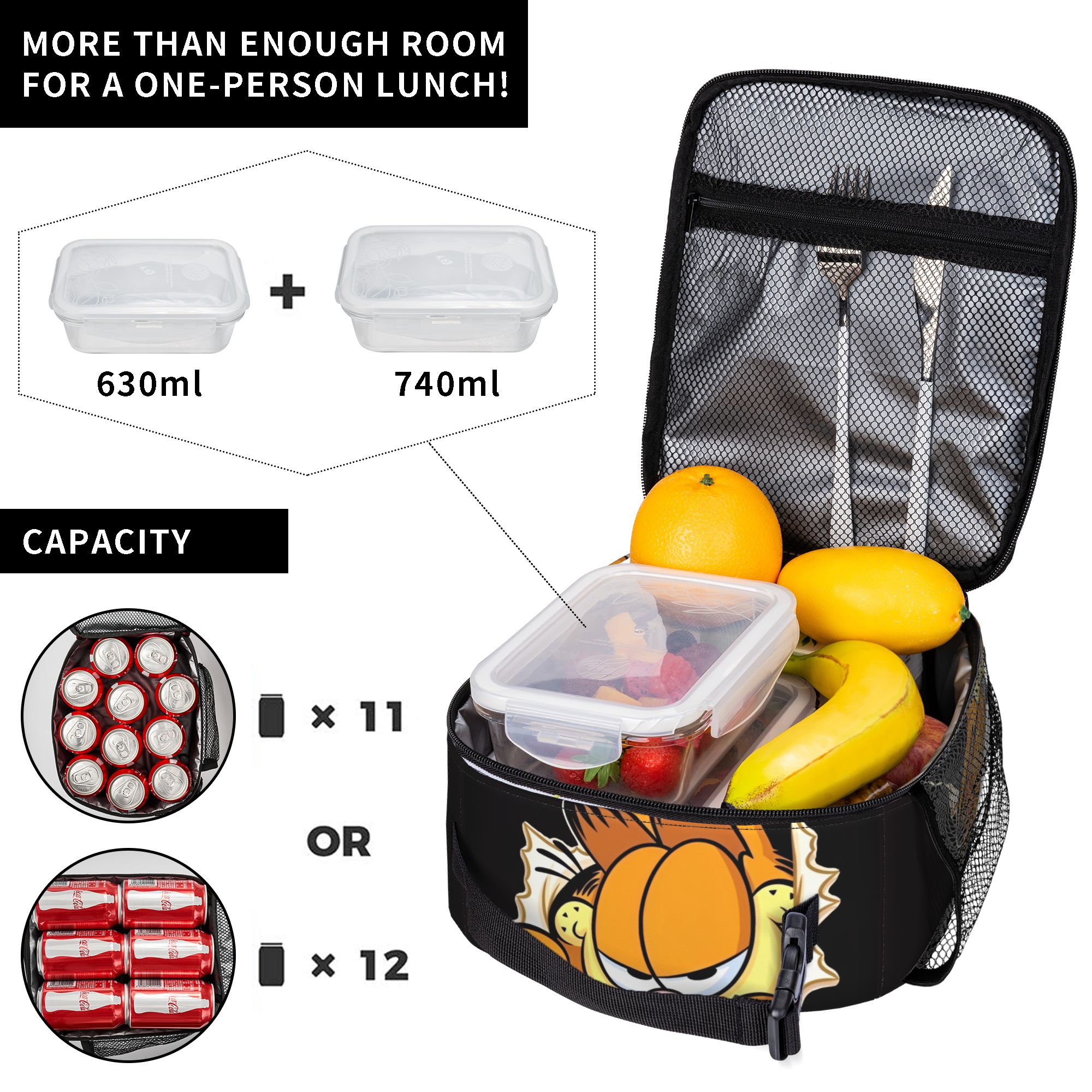 Garfielded Insulated Lunch Bag - Tote Bag Sublimation avaliação e preço