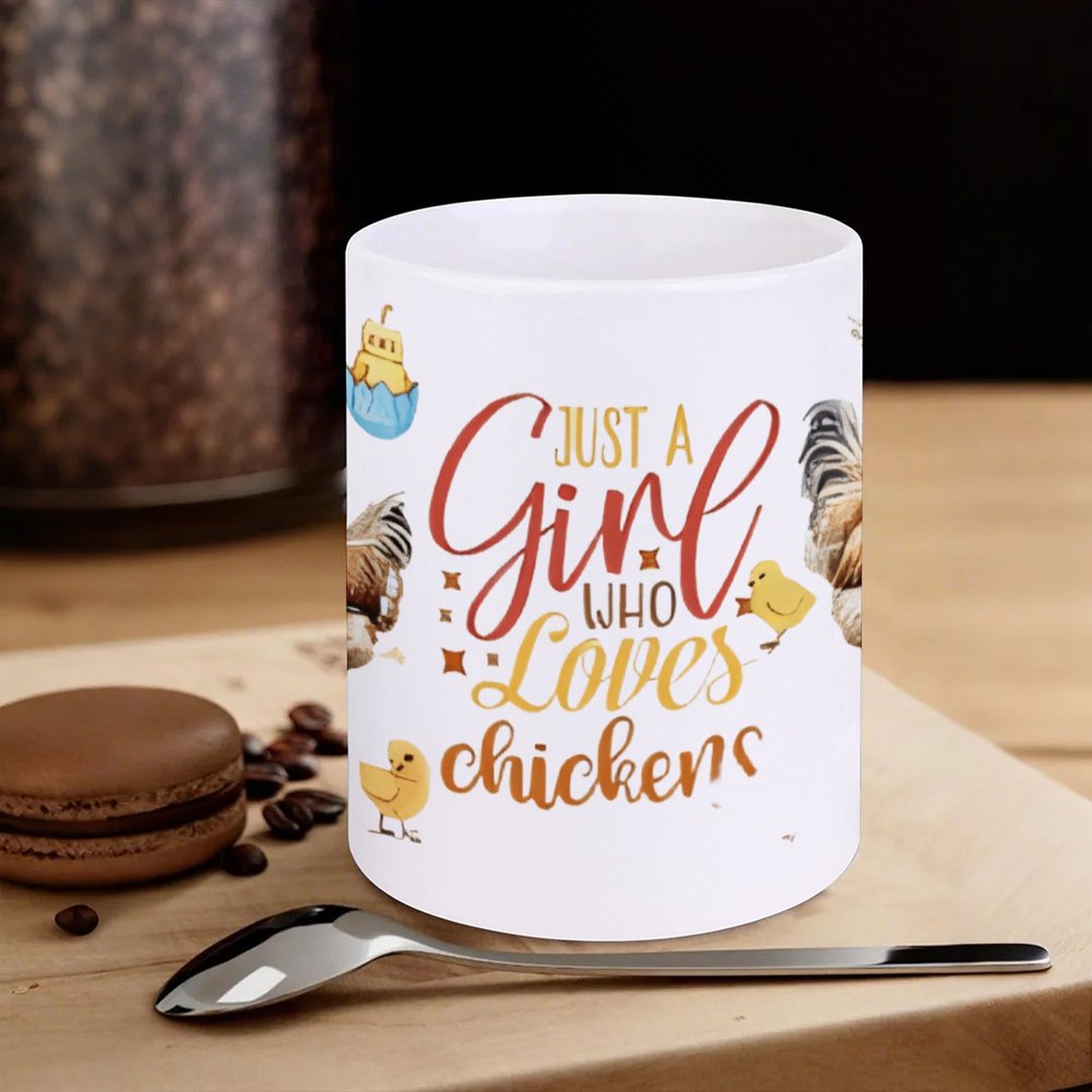 Just A Girl Who Loves Chickens - Sublimation Mug White avaliação e preço