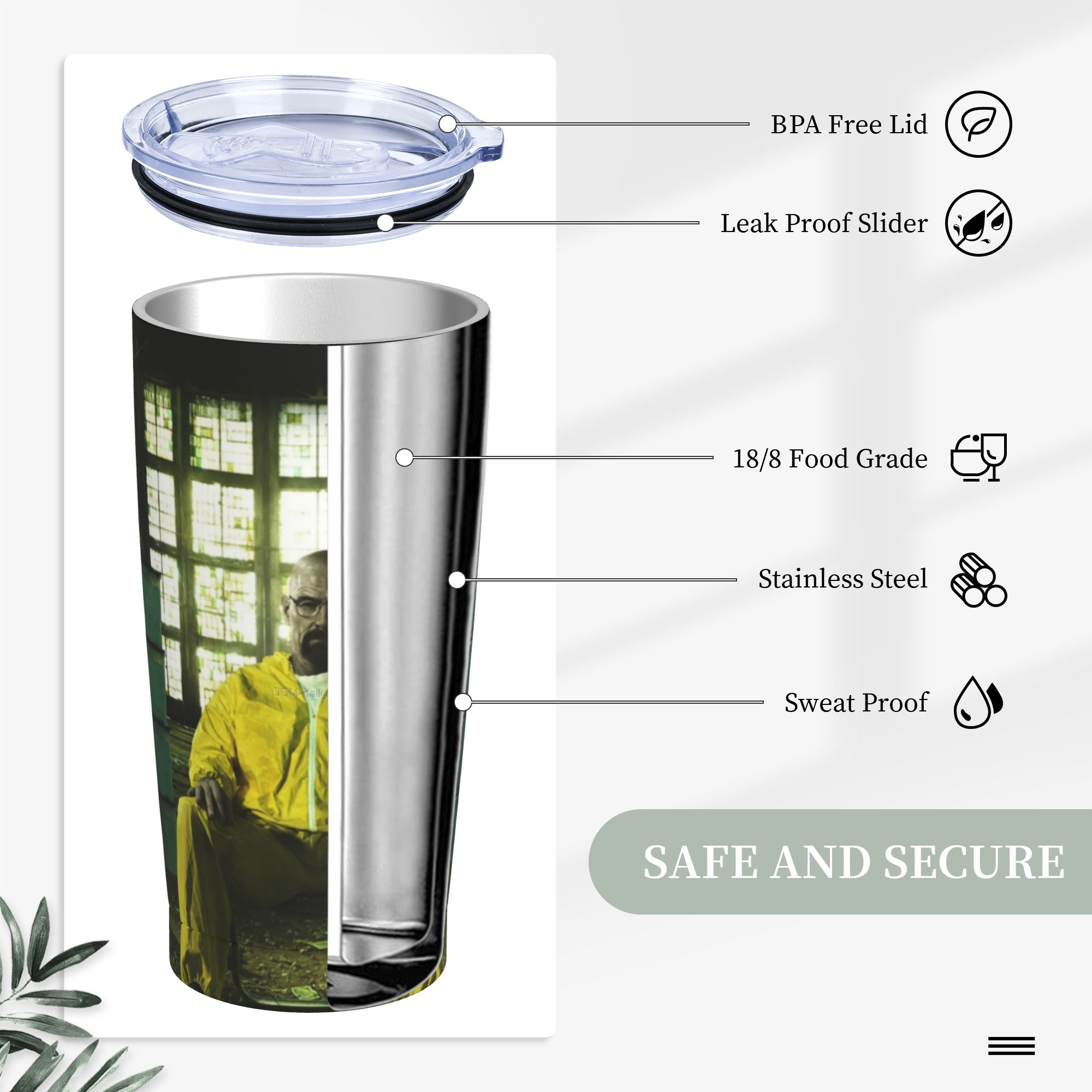 Breaking Bad Walter White Tumb - Tumbler 20Oz White avaliação e preço