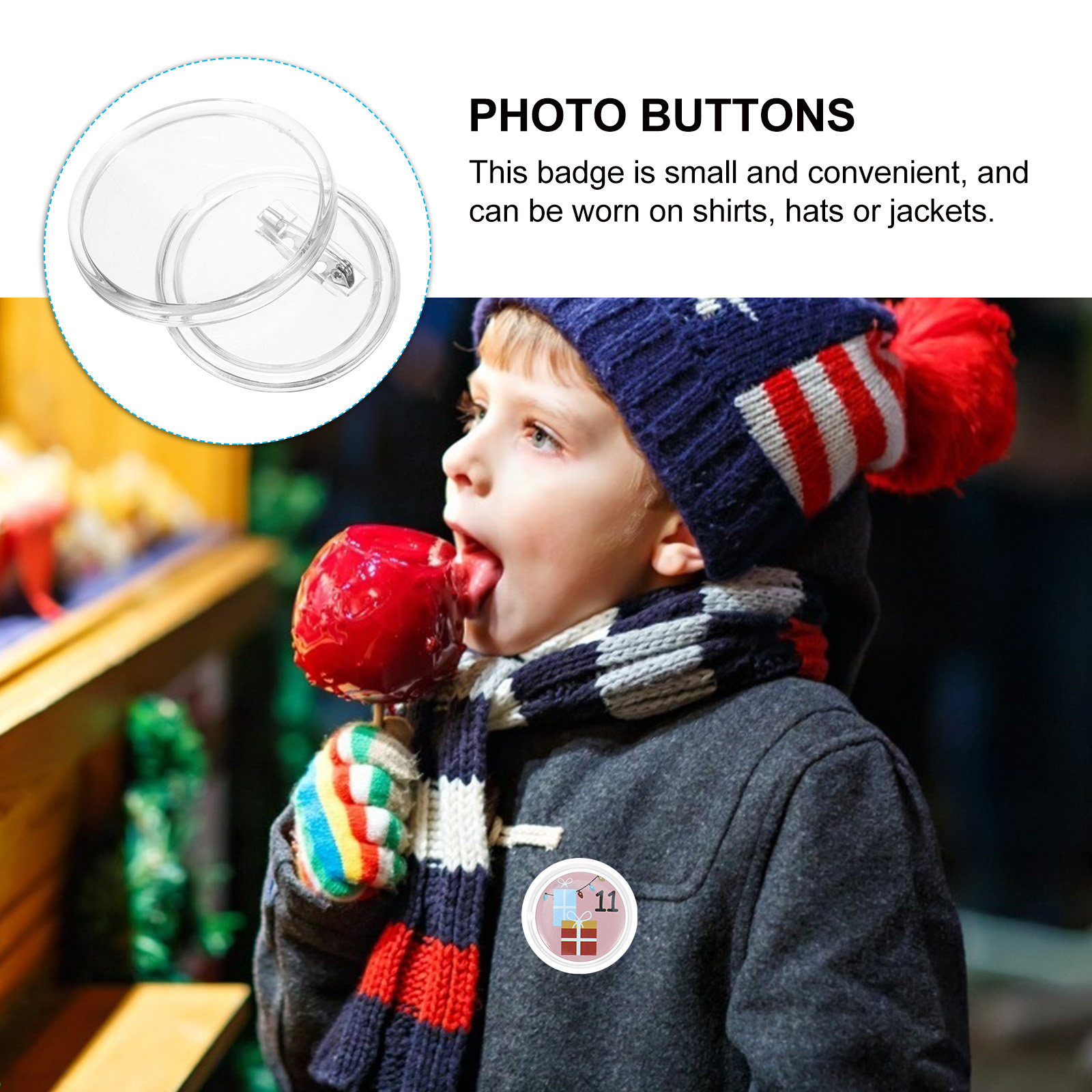 10Pcs Photo Badge Acrylic Meta - Button Badge Blank avaliação e preço