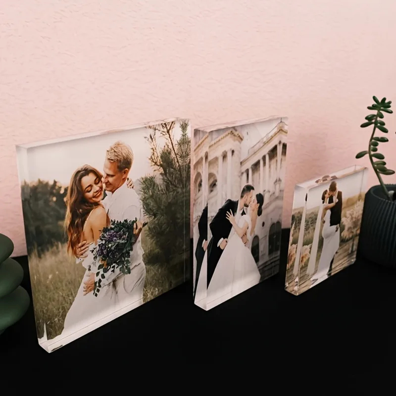 Custom Acrylic Anniversary Pho - Photo Acrylic Block avaliação e preço